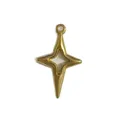 Ciondolo stella in acciaio inox placcato oro per creazione di gioielli fai da te DIY - Stile Croce Stellata (HY-902) / Oro