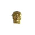 Polished gold plated stainless steel skull bead charm for DIY necklace and bracelet - HY-87