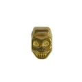 Gold-plated stainless steel skull bead charm for DIY necklace and bracelet making - HY-80