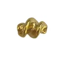 Twisted spiral gold-plated stainless steel hole bead for DIY jewelry making accessories - HY-415