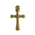 Pendaglio a croce in acciaio inossidabile dorato con fiocco per gioielli fai da te - Stile Fiocco Croce (HY-1025) / Oro