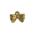Ciondolo a forma di fiocco in acciaio inossidabile dorato per la creazione di gioielli - Simple Bow Style (HY-905) / Oro
