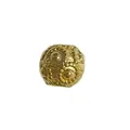 Perle en acier inoxydable plaqué or 18 carats avec motif en relief pour DIY - Perle d'Espacement Relief Anneau (HY-173)