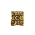 Detailed macro shot of a vintage pattern square bead accessory for DIY jewelry projects - Square Vintage Carved Bead (HY-270)