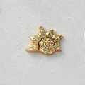 Exquisite gold plated stainless steel conch pendant with turquoise zircon for DIY jewelry. - Blue Zirconia Conch Pendant Only (Without Chain) (D157-2)