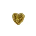 Ciondolo a forma di cuore in acciaio inossidabile dorato per creazione gioielli DIY - Cuore in Rilievo Annidato (HY-348)