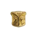 Cuenta de cabeza de búho de acero inoxidable chapado en oro para joyería artesanal DIY - Estilo Cabeza de Búho (HY-197)