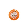 Pendentif en jade aventurine rouge avec breloque papillon et fleur finement détaillée - Aventurine Rouge