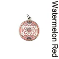 Holle Merkaba-hanger van natuurlijke watermeloenrode steen voor kristalgenezing - Watermeloen Rood