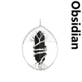 Handmade Tree of Life necklace with black obsidian hexagonal crystal pendant. - Obsidian (Silver)