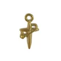 Vergoldeter Edelstahl Kreuz-Schleifen-Anhänger für DIY-Schmuckherstellung Kunst - Kreuz Schleife Stil (HY-935) / Gold