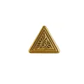 Gold-plated stainless steel triangle bead with Eye of Providence design for DIY jewelry - All-seeing Eye Triangle Bead