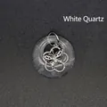Pendentif papillon en cristal blanc élégant avec cadre en filigrane métallique argent - Cristal blanc