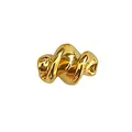 Gold plated stainless steel spiral textured bead for DIY necklace and bracelet making - HY-416