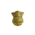 Gouden uilvormige roestvrijstalen kraal voor doe-het-zelf kettingen en armbanden - Fijne Textuur Uil Accessoire (HY-74)