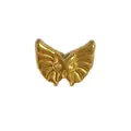 Ciondolo a farfalla fiocco in acciaio inossidabile dorato per gioielli fai da te - Textured Bow Style (HY-399) / Oro