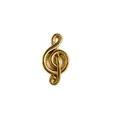 Premium gold-plated stainless steel G-clef musical note bead for DIY jewelry making - Treble Clef Note Bead