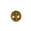 Premium gold plated stainless steel peace sign bead for DIY jewelry necklace making - Peace Sign Bead