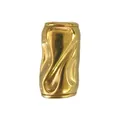 Unique gold plated stainless steel crushed can shaped bead for DIY jewelry making - Crushed Can Shape Bead (HY-286)