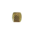 Gold-plated stainless steel barrel spacer bead with engraved pattern for DIY jewelry. - Geometric Texture Large Hole Bead (HY-218)