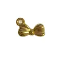 Ciondolo a fiocco in acciaio inossidabile dorato per la creazione di gioielli fai-da-te - Bow with Loop Style (HY-825) / Oro