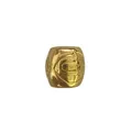 Gold-plated stainless steel barrel spacer bead with engraved logo for DIY jewelry design - Logo Texture Spacer Bead (HY-219)