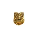 Gold-plated stainless steel owl slider bead for DIY charm bracelet and necklace making - HY-81