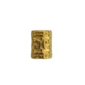 Premium gold-plated stainless steel mantra barrel bead for DIY jewelry making spacer. - Mantra Cylindrical Barrel Bead (HY-220)