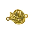 Stainless steel 18K gold plated abstract head charm pendant for DIY jewelry making - Abstract Line Portrait Style (HY-1007)