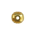 Perle cylindrique en acier inoxydable plaqué or pour la création de bijoux DIY - Perle en Tonneau Sculptée (HY-417)