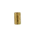 Golden stainless steel barrel spacer bead with engraved Buddhist mantra for DIY jewelry - Mantra Cylindrical Barrel Bead (HY-391)