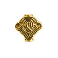 Unique 18K gold plated stainless steel stylized head charm bead for DIY jewelry making - 3D Geometric Portrait Style (HY-52)