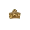 Gold-plated stainless steel mantra barrel bead accessory for DIY jewelry making. - Six-Word Mantra Barrel Bead with Loop (HY-432) / Gold