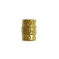 Gold-plated stainless steel mantra barrel spacer bead for DIY handmade necklaces - Six-Word Mantra Cylinder Barrel Bead (HY-29) / Gold