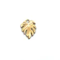 Polierter vergoldeter Edelstahl Monstera Blatt Anhänger Charm für DIY Schmuckherstellung - Fensterblatt-Blattstil (HY-547)