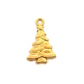 Detaillierter vergoldeter Edelstahl Weihnachtsbaum-Anhänger für DIY-Schmuck - Weihnachtsbaum-Stil (HY-617)