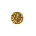 Perle ronde en acier inoxydable doré avec motif géométrique complexe pour bijoux - Espaceur Géométrique Radial (HY-177)
