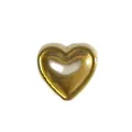 Ciondolo a forma di cuore cavo in acciaio inossidabile dorato per creazione gioielli DIY - Cuore Traforato 3D (HY-93)