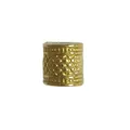 Vintage gold-plated stainless steel cylindrical barrel spacer bead for DIY jewelry - Embossed Textured Barrel Bead (HY-94) / Gold