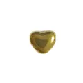 Ciondolo a cuore in acciaio inossidabile dorato per accessori per la creazione di gioielli - Mini Cuore 3D (HY-143)