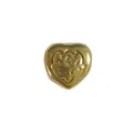 Ciondolo a cuore in acciaio inox placcato oro con incisione vintage per gioielli DIY - Cuore con Trama Gotica Retrò (HY-176)