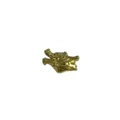 Detailed golden 18K gold plated stainless steel hippo head animal pendant for DIY jewelry making - Dragon Head Style (HY-298)