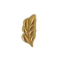 Gold plated stainless steel leaf charm for DIY jewelry making - Vein Textured Leaf Style (HY-313)