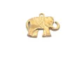 Detailed 18K gold plated stainless steel elephant charm pendant for DIY jewelry making - Elephant Style (HY-599)
