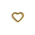 Elegante ciondolo a cuore in acciaio inossidabile dorato per la creazione di gioielli DIY - Cuore Cavo a Trama (HY-831)