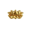 Golden stainless steel lotus flower pendant charm for DIY jewelry making findings - Blooming Lotus Style (HY-412)