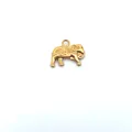 18K vergoldeter Edelstahl Elefantenanhänger für DIY Schmuckherstellung und Basteln - Elefant (HY-542) / 1 Stück (18.3x14.8x2.9mm) / Gold