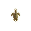 18K gold plated stainless steel sea turtle connector charm for DIY jewelry making - Turtle Style (HY-956)