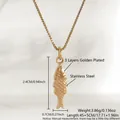 Collana con pendente a pesce in acciaio inossidabile placcato oro con misure - Stile Koi (NAG12-8) / Collana (2.4*0.7cm)