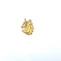 Shiny unicorn pendant charm made of 18K gold plated stainless steel for DIY jewelry making - 1 Piece (22.1x15.25x2.45mm)